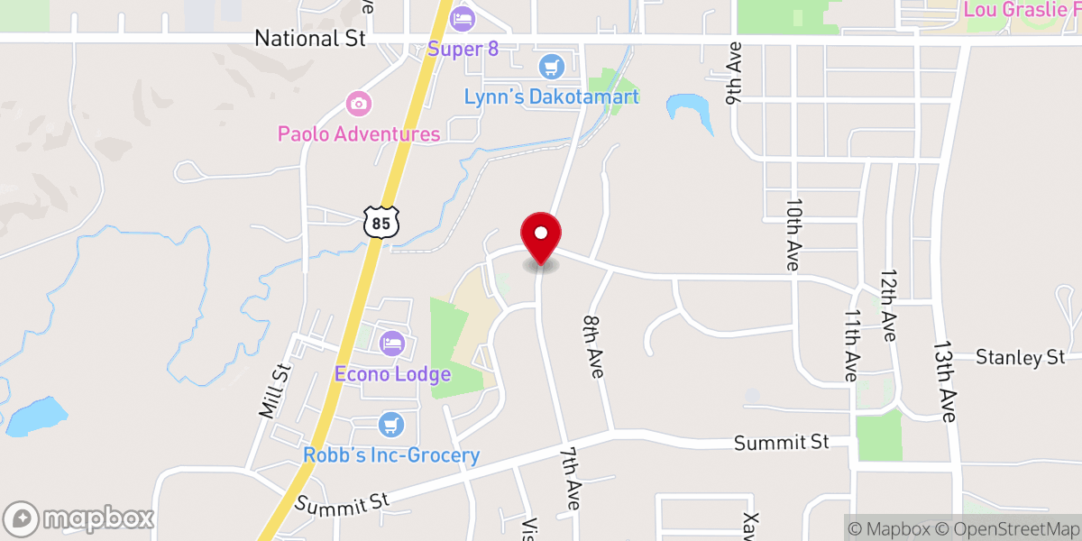 Map showing location of United Methodist Church