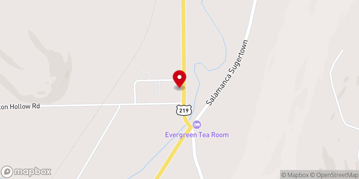 Map showing location of Great Valley Community Church