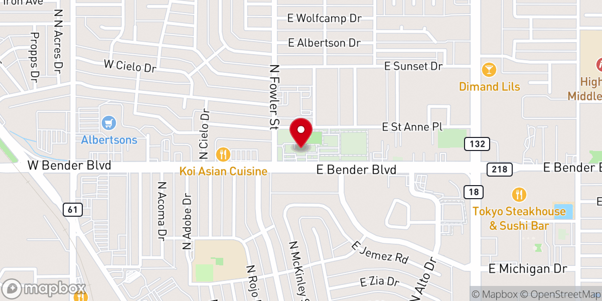 Map showing location of Saint Helena Catholic Church