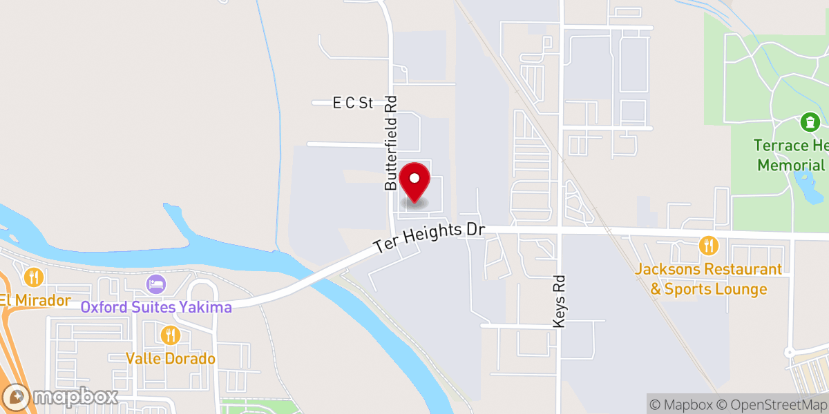 Map showing location of East Valley Foursquare Church