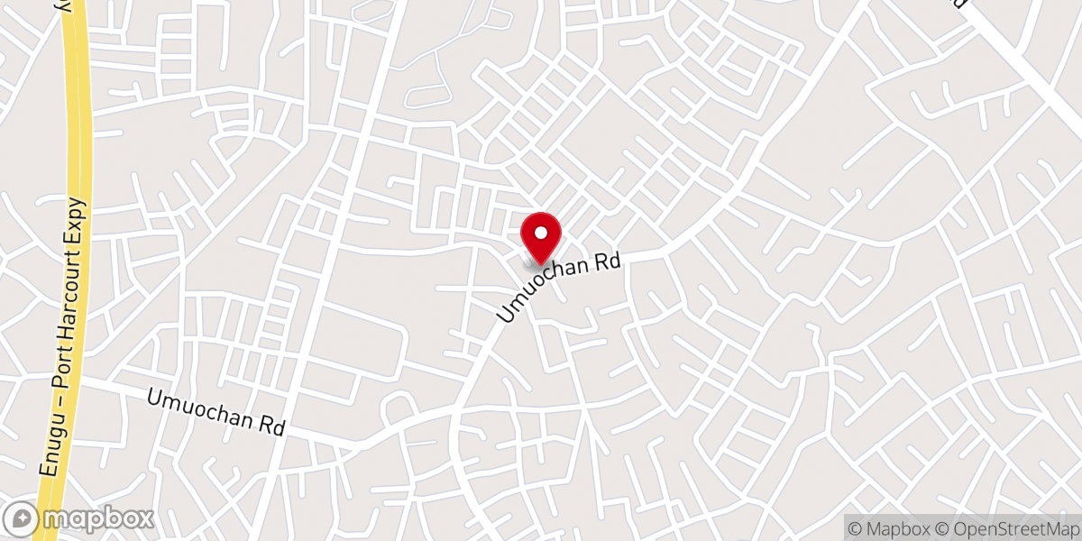 Map showing location of All Saints Anglican Cathedral, Abayi
