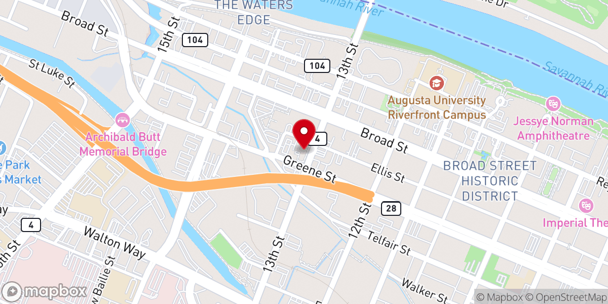 Map showing location of Church of Sacred Heart