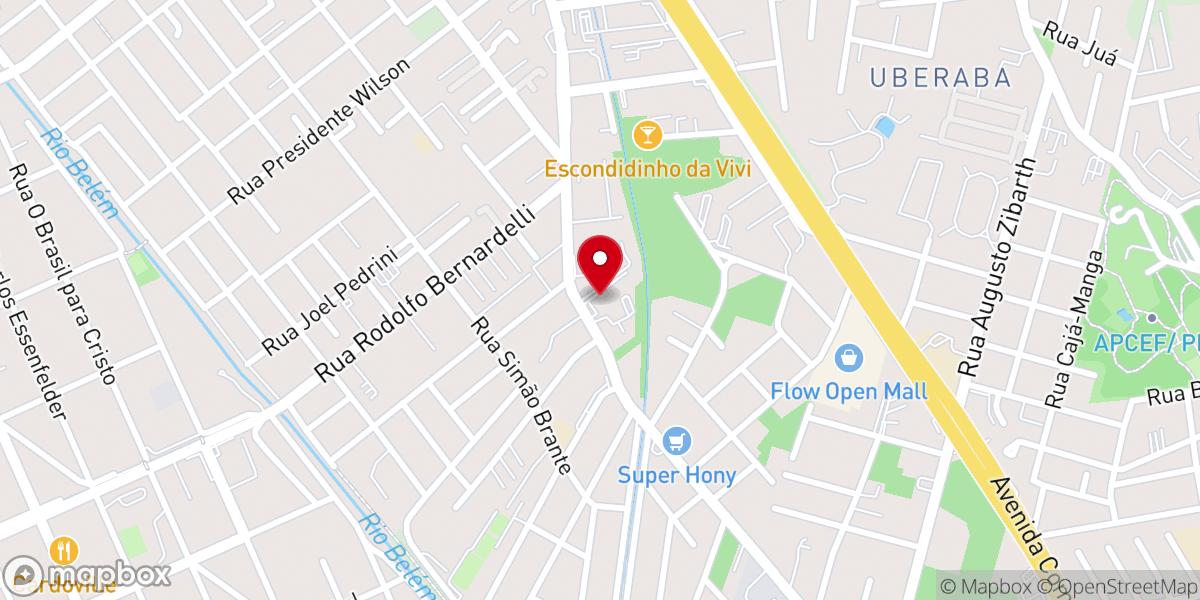 Map showing location of Igreja Onda Curitiba