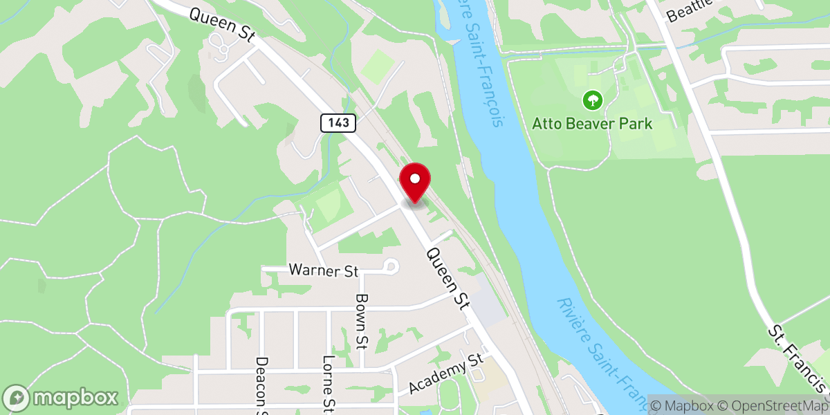 Map showing location of St Andrew's Presbyterian Church