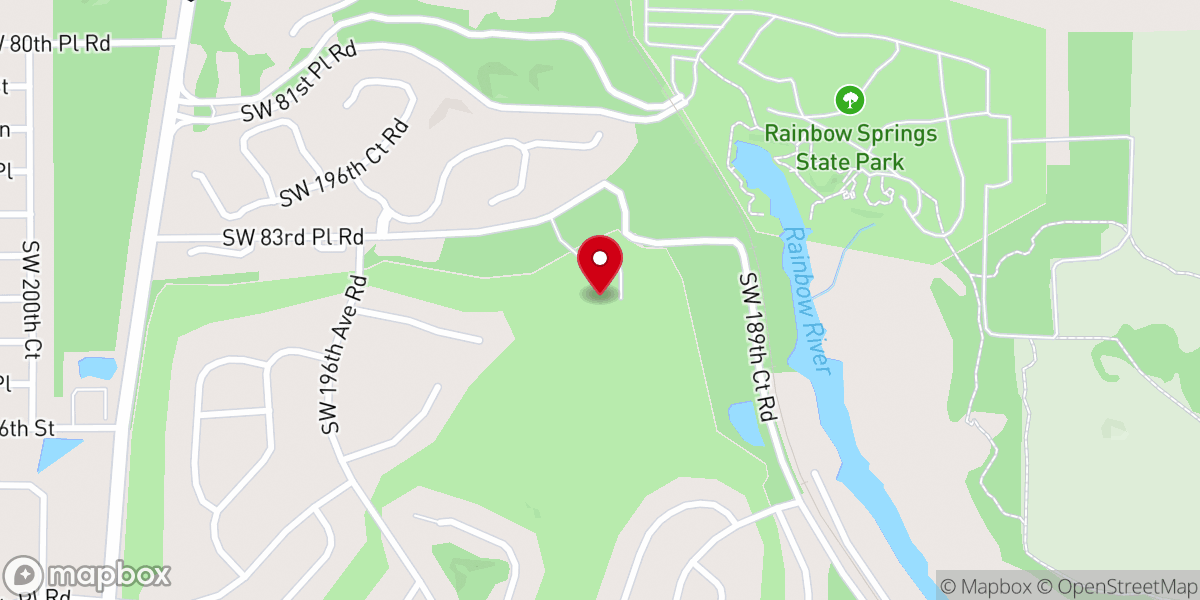 Map showing location of Rainbow Springs Club