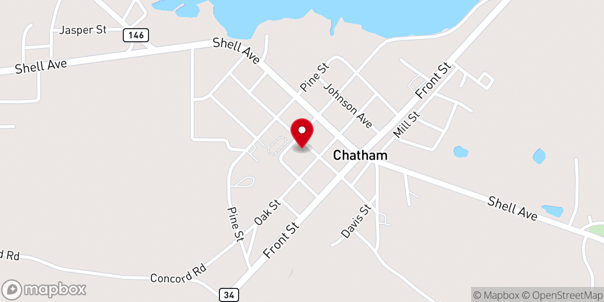 Map showing location of Chatham Community Church