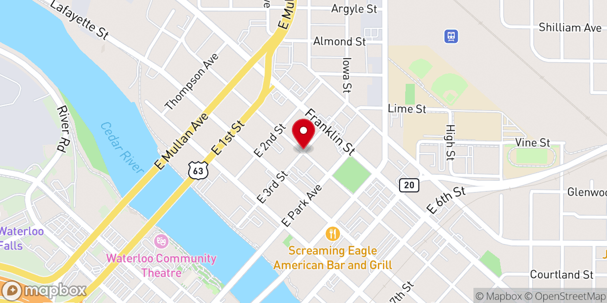 Map showing location of St Joseph's Church Basement