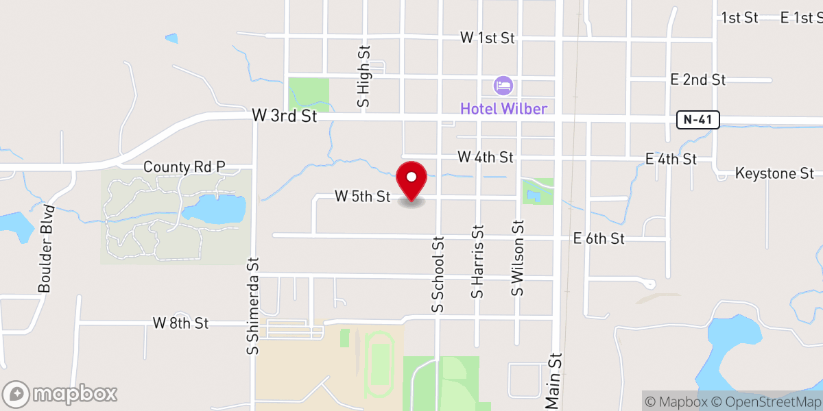 Map showing location of Methodist Parsonage