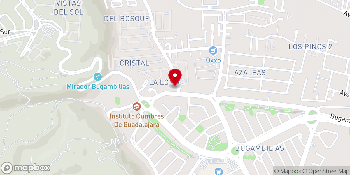Map showing location of Iglesia Cristo Redentor