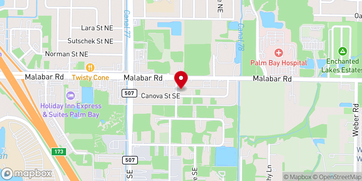 Map showing location of Robby and Sheba Parson Ministries