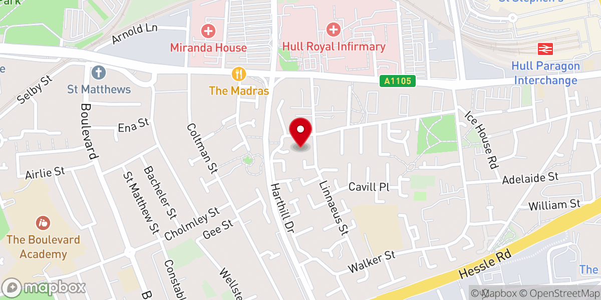 Map showing location of Living Hope Christian Church
