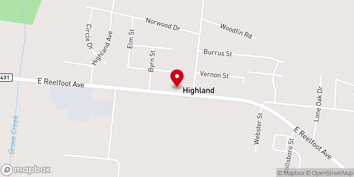 Map showing location of Calvary Baptist Church Food Pantry - Food Distribution Center