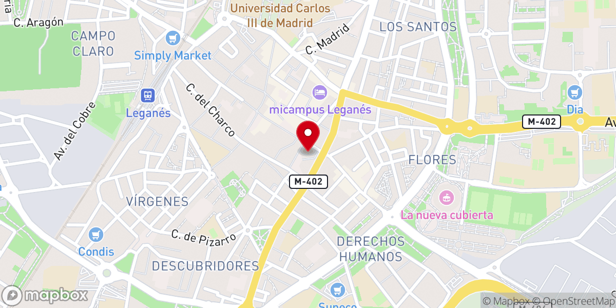 Map showing location of Parroquia San Salvador de Leganés