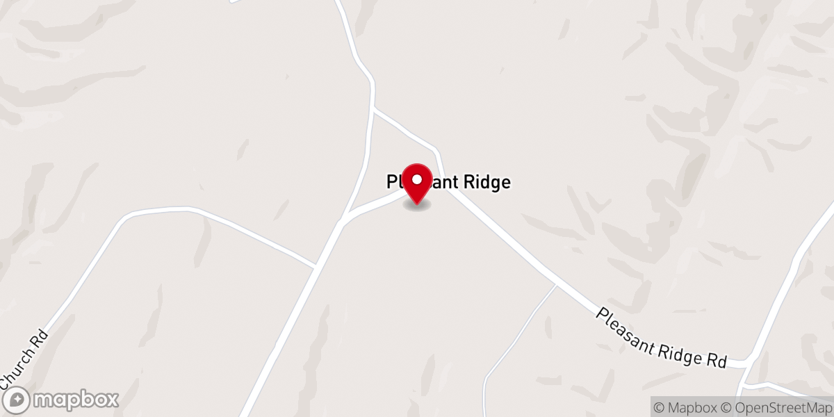 Map showing location of Pleasant Ridge Church-Nazarene