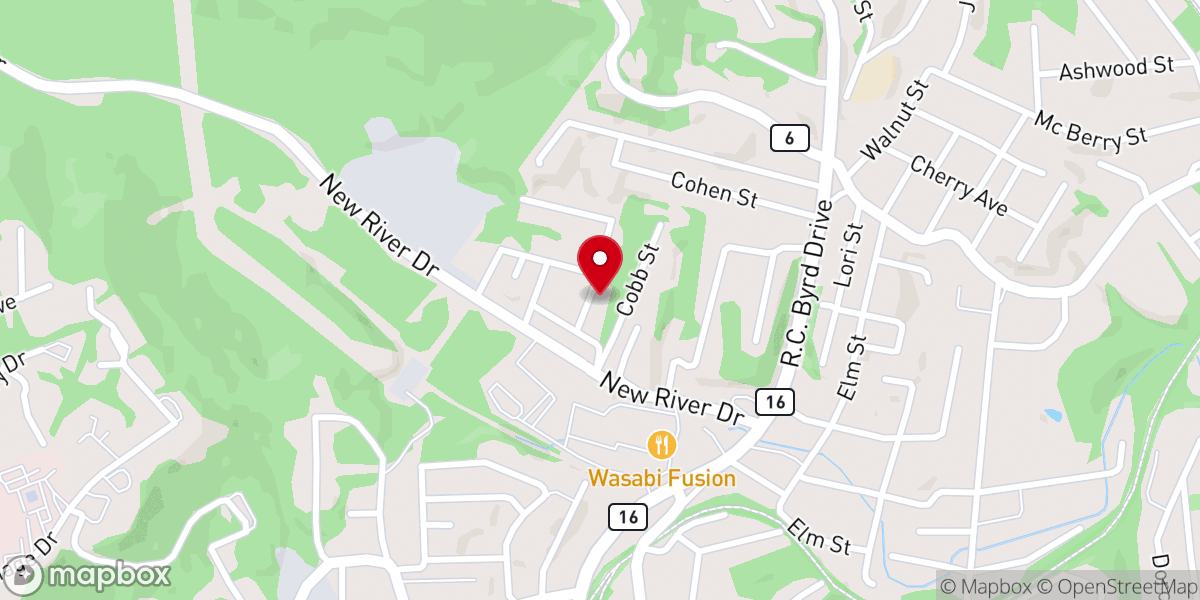 Map showing location of First Baptist Church