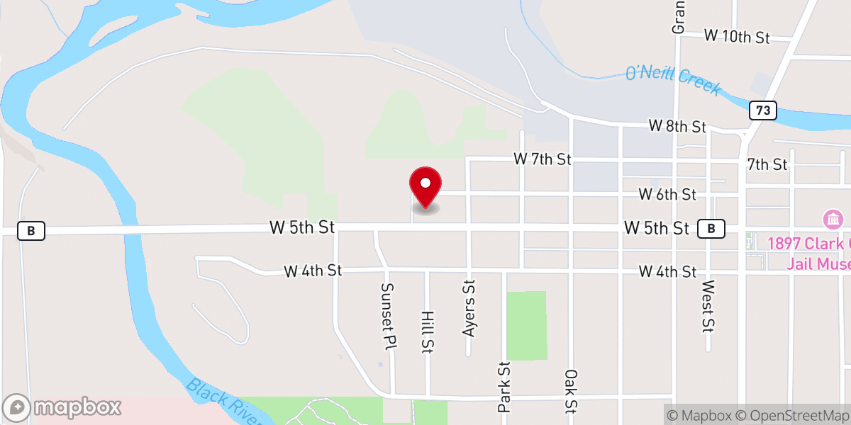 Map showing location of St John's Evangelical Lutheran wels