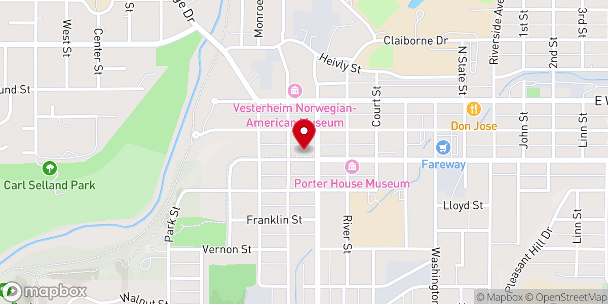 Map showing location of Grace Episcopal Church