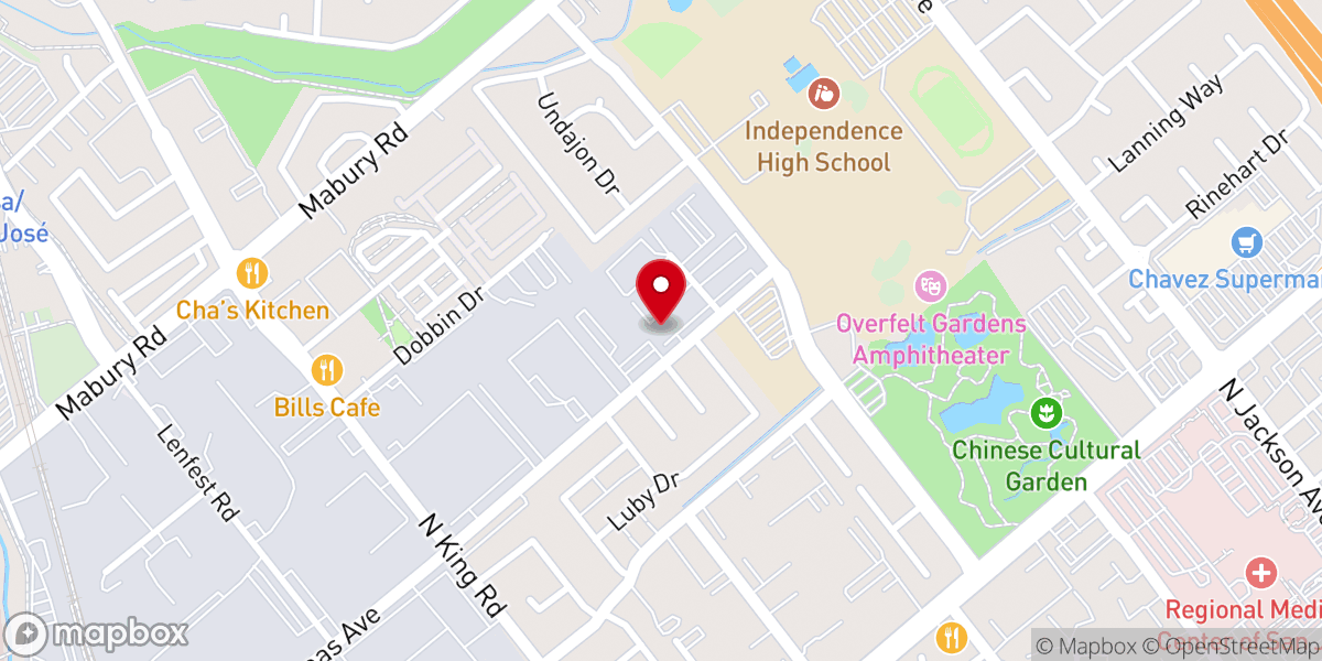 Map showing location of St. Stephen's Jacobite Syriac Orthodox Church, San Jose, California, USA
