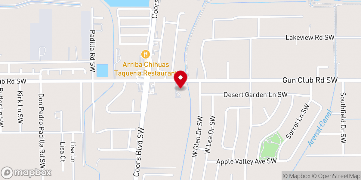 Map showing location of Valley Christian Church Albuquerque