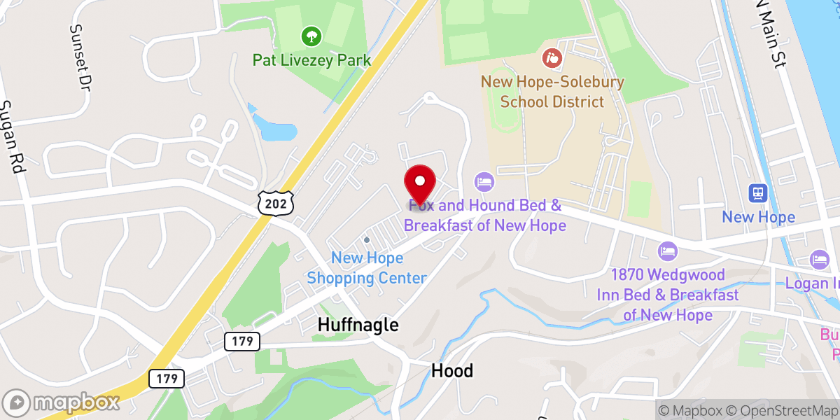 Map showing location of New Hope Community Church