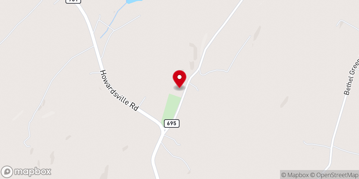 Map showing location of St John's Reformed Church