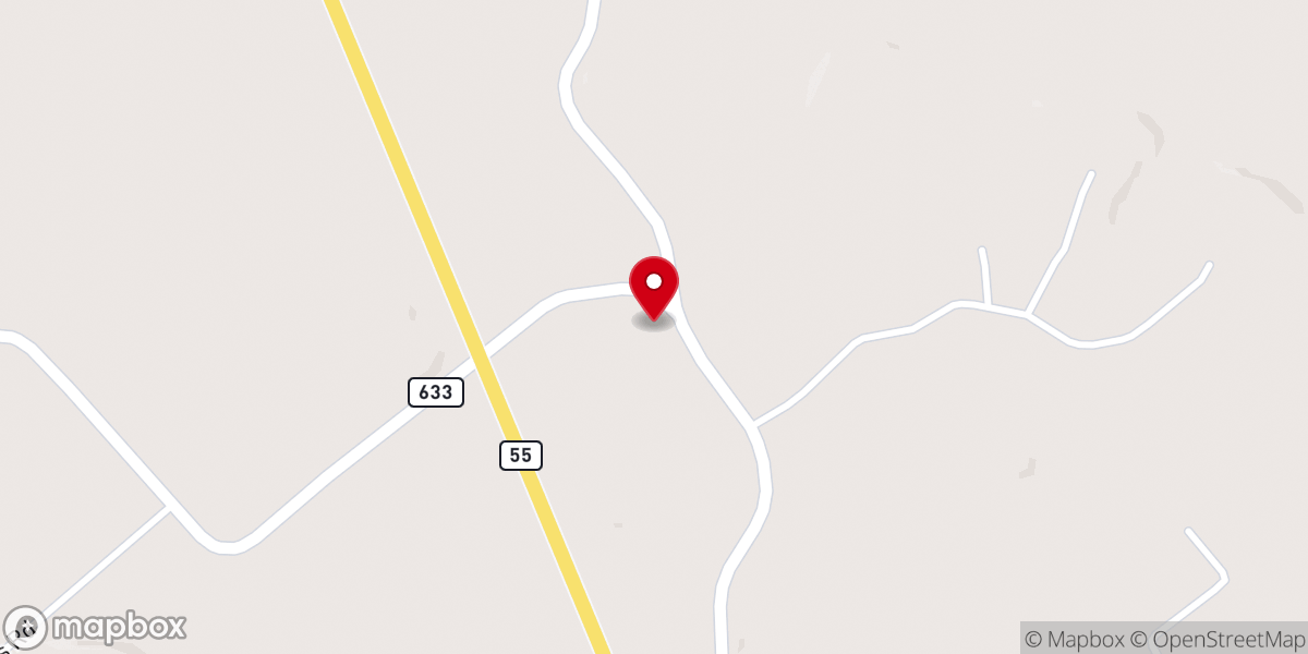 Map showing location of Cane Valley Church