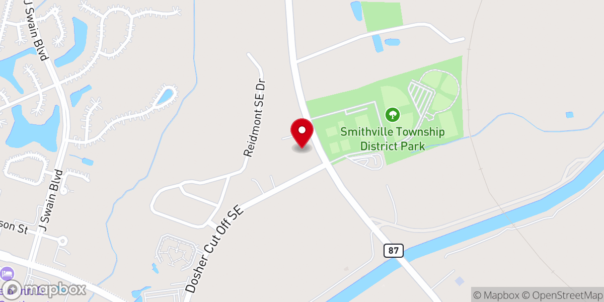 Map showing location of Sonrise Baptist Church