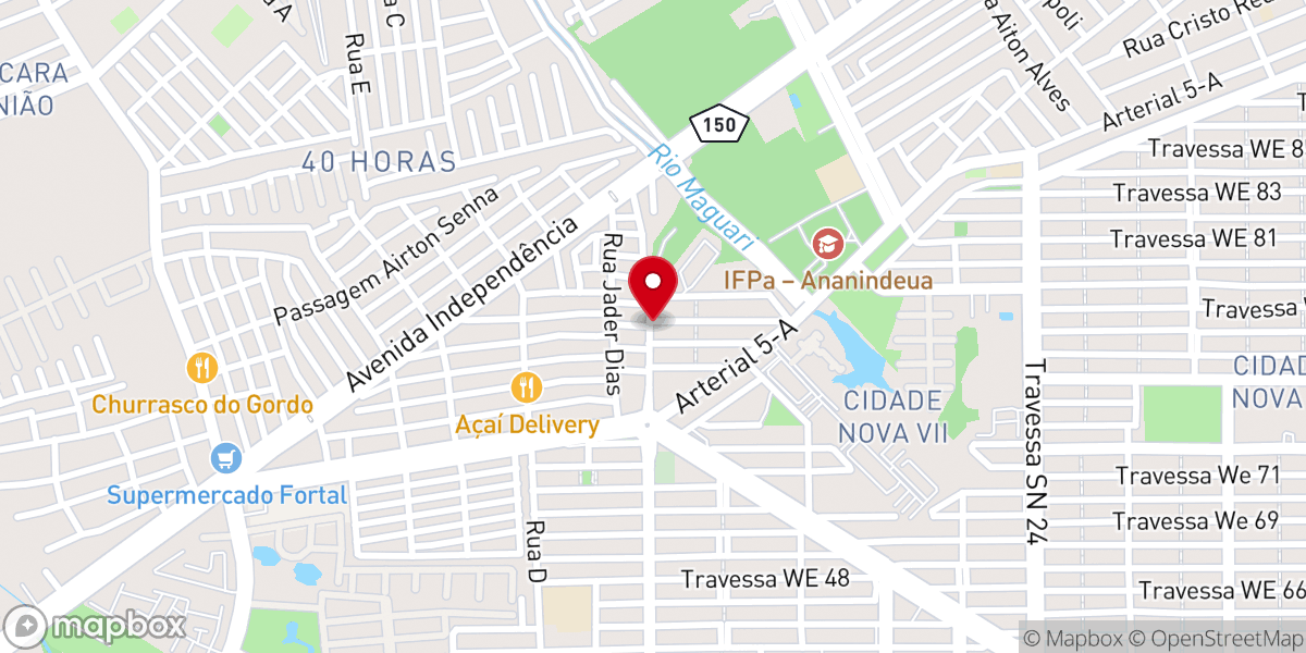 Map showing location of Igreja Evangélica Pentecostal Brasileira