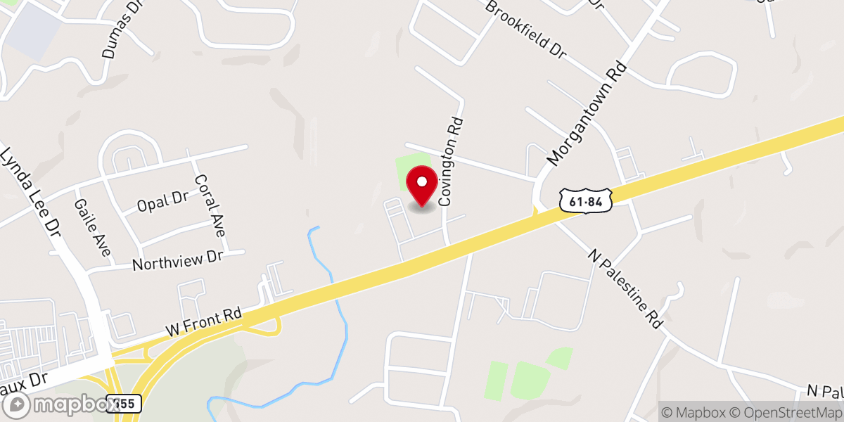 Map showing location of Living Word Worship Center