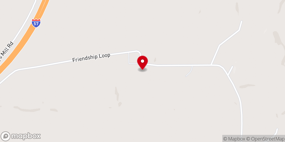Map showing location of Friendship Church
