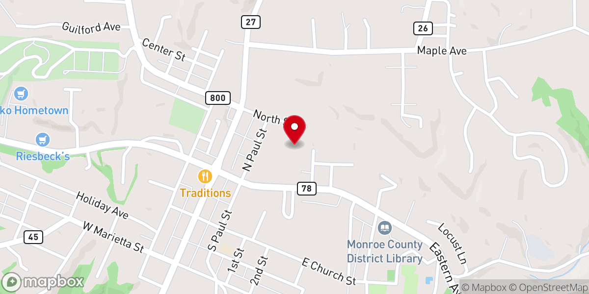 Map showing location of Covenant Christian Academy