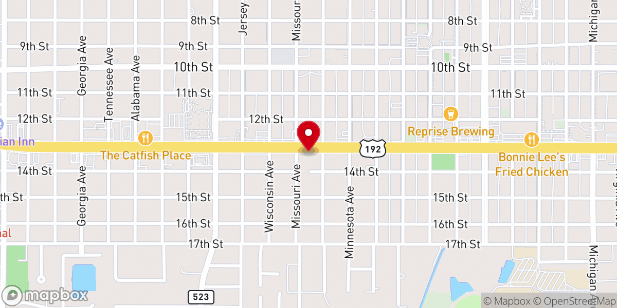 Map showing location of St. Cloud Community Church