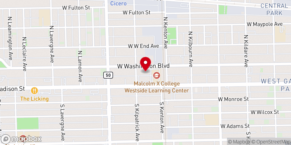Map showing location of West End Baptist Church