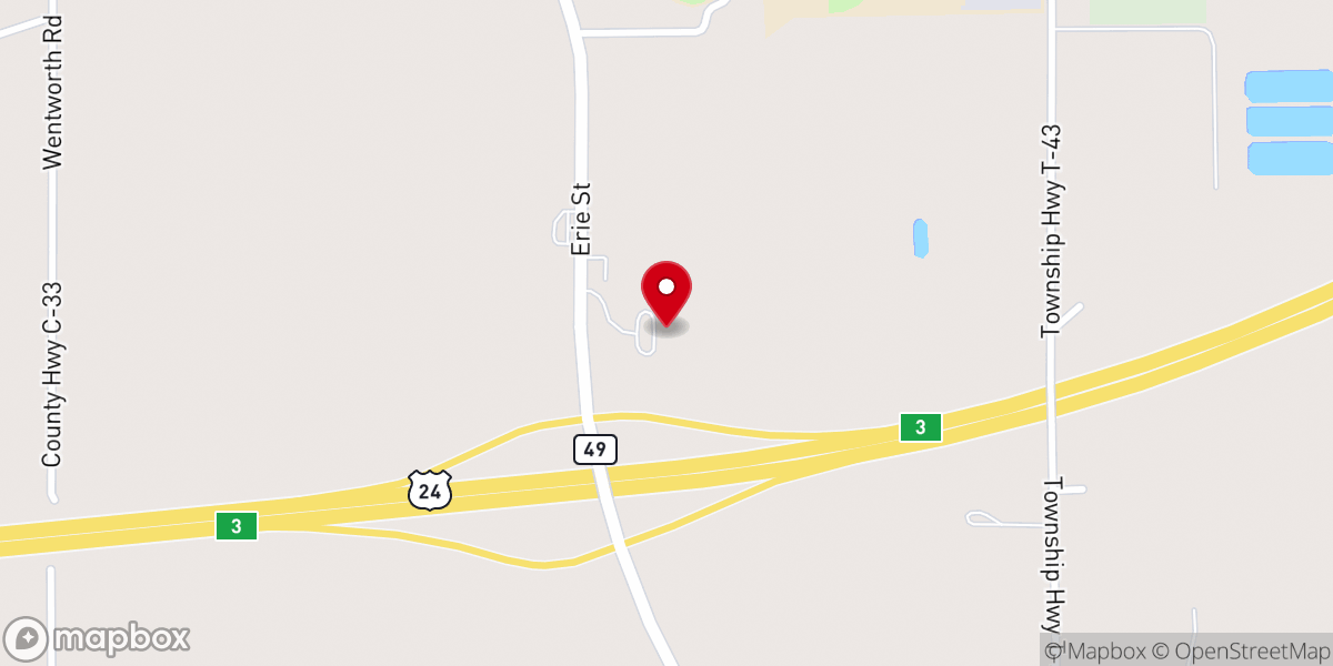 Map showing location of Antwerp Community Church of the Nazarene