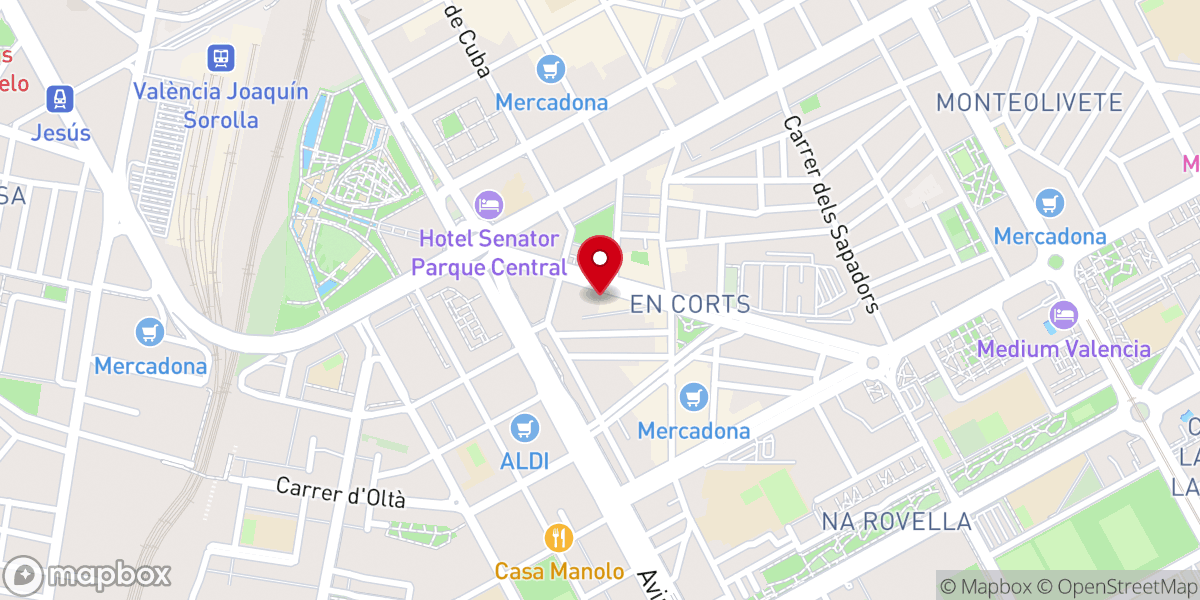 Map showing location of Parroquia San Mateo Apóstol