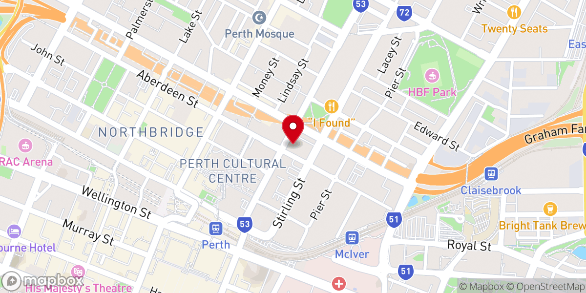 Map showing location of metrochurch