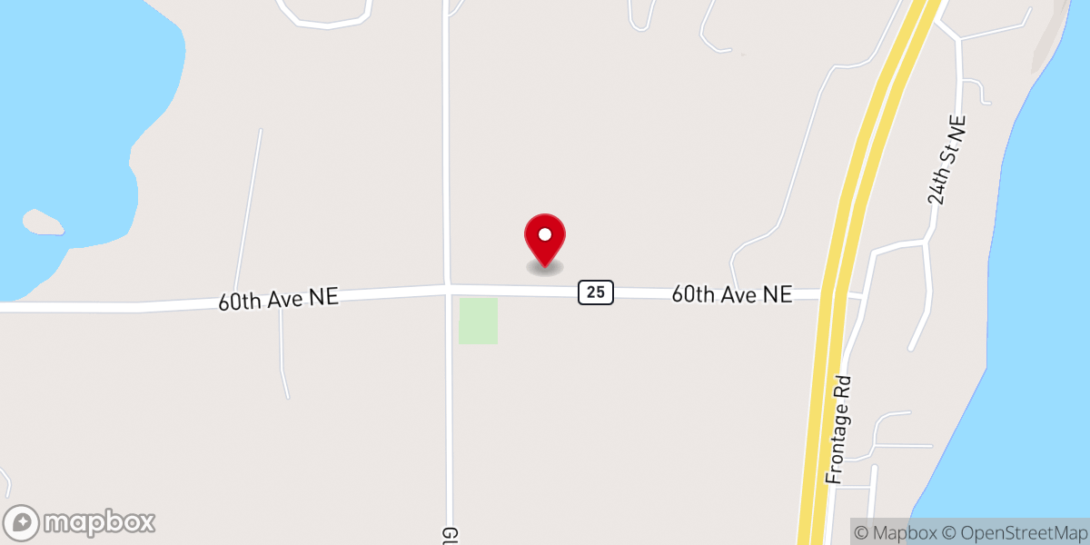Map showing location of Eagle Lake Lutheran Church