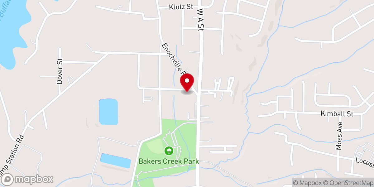 Map showing location of Big Elm Ministry Office