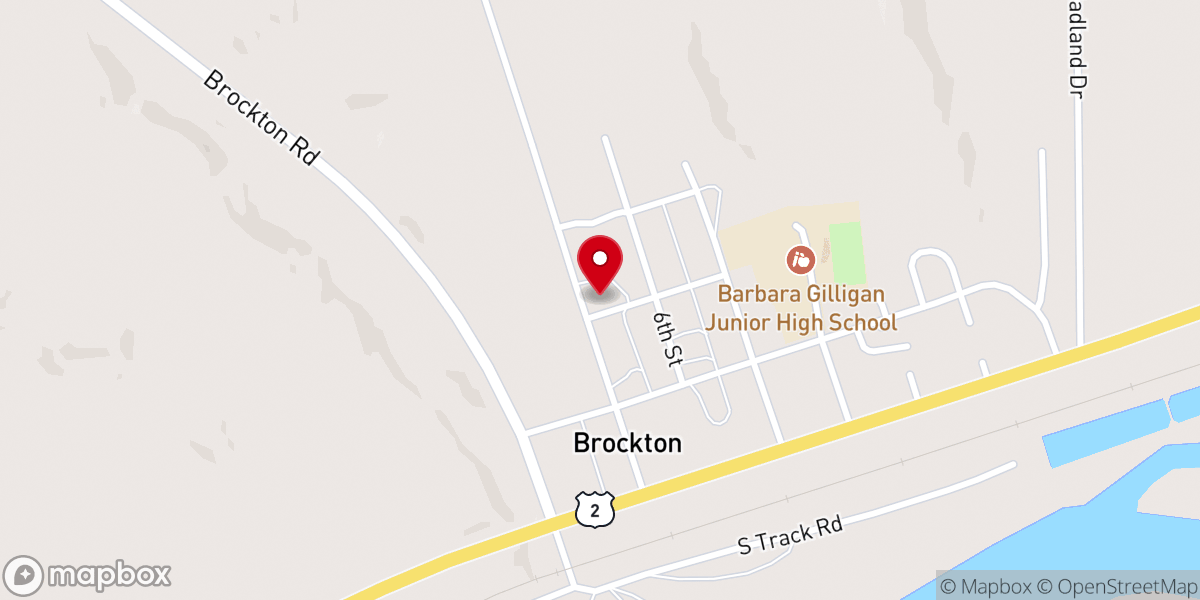 Map showing location of Brockton Baptist Chapel