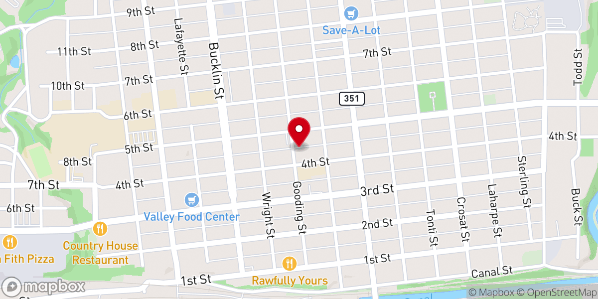 Map showing location of Temple B'nai Moshe