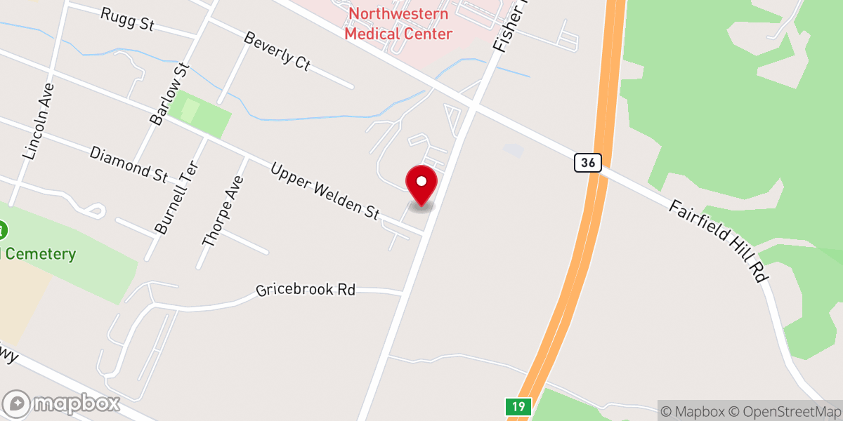 Map showing location of Champlain Valley Church of the Nazarene