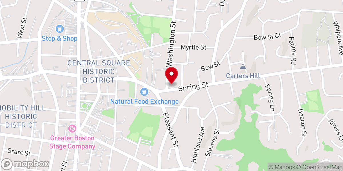 Map showing location of Boston Korean Seventh-day Adventist Church
