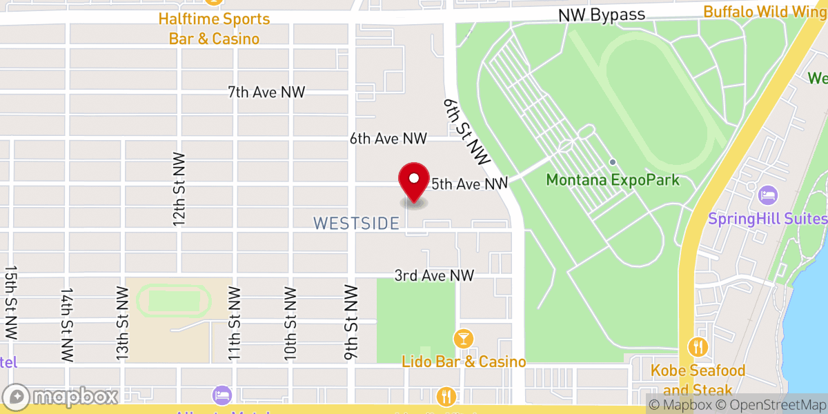 Map showing location of Solid Rock Bible Church