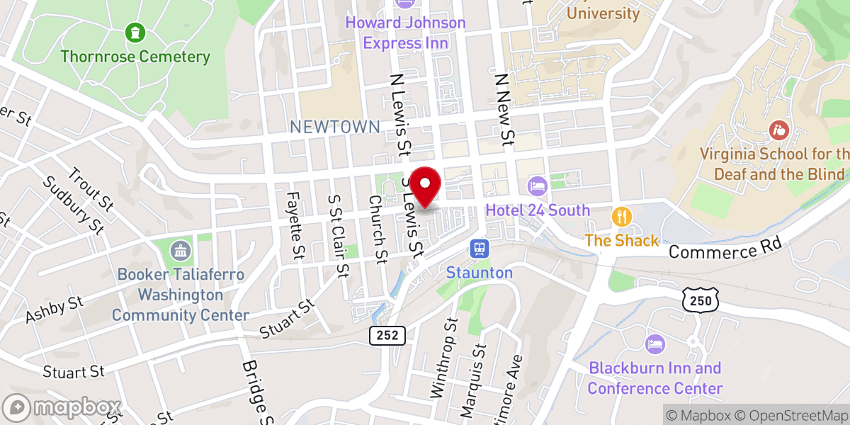 Map showing location of New Life Outreach Inc