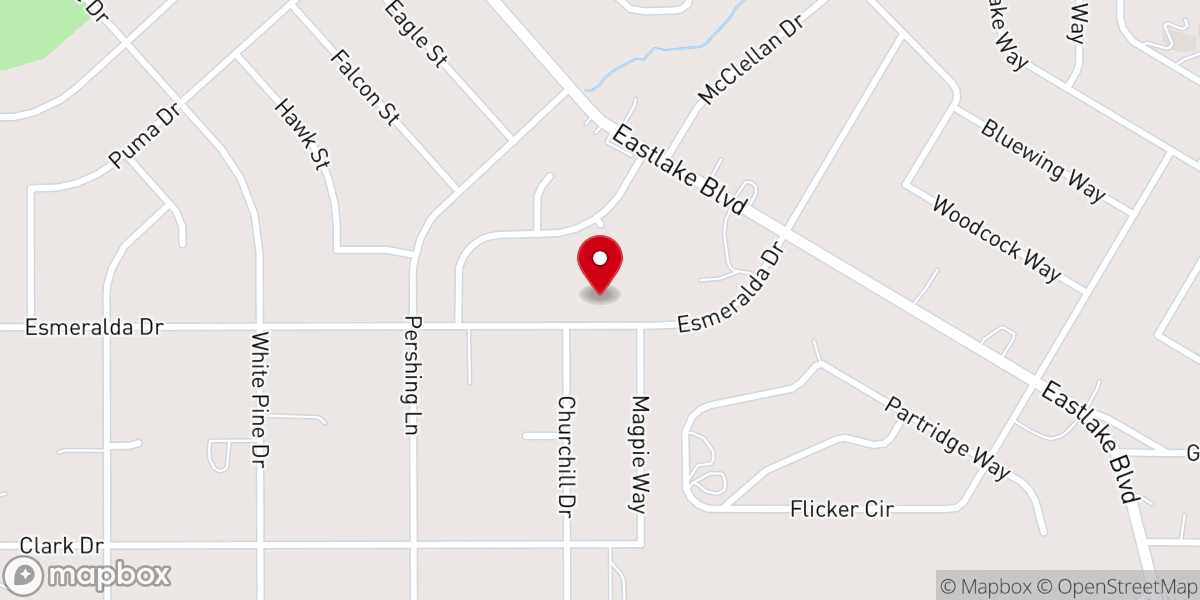 Map showing location of Washoe Valley Christian Church