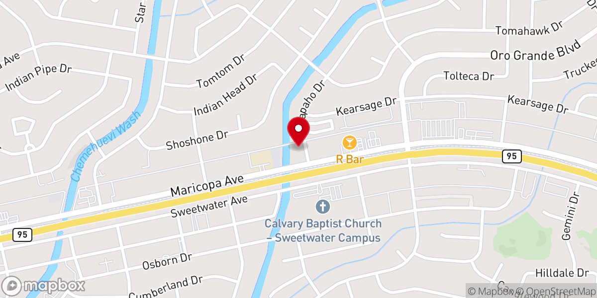 Map showing location of Our Saviour Evangelical Lutheran Church