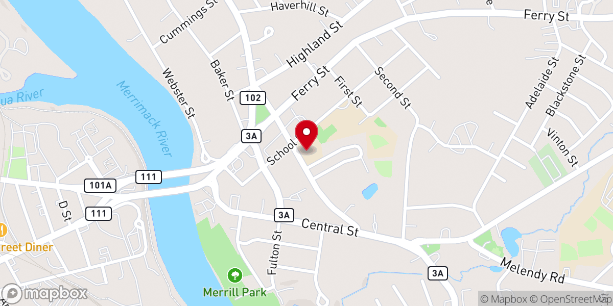 Map showing location of St. John the Evangelist Roman Catholic Church