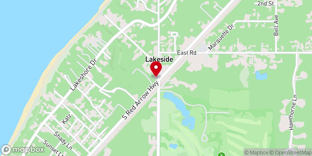 Map showing location of United Methodist Church of Lakeside