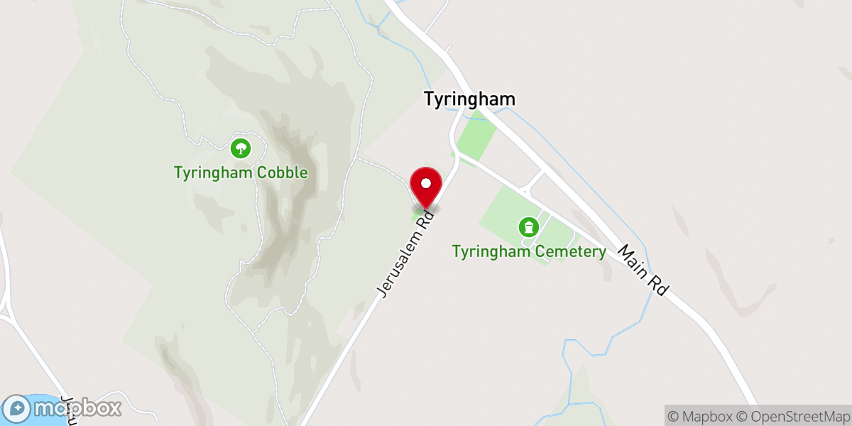 Map showing location of Tyringham Cobble