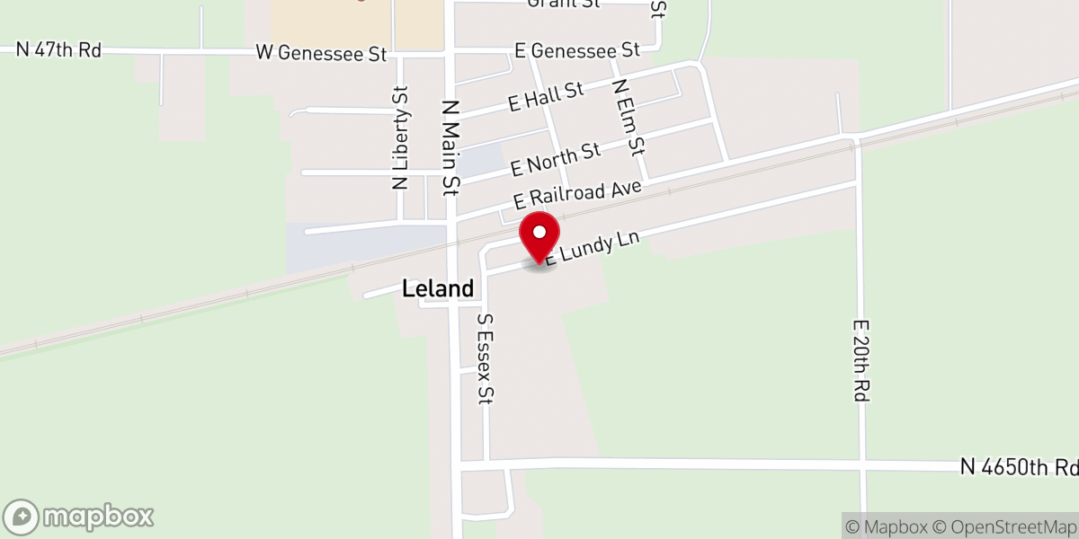 Map showing location of Bethany Lutheran Church